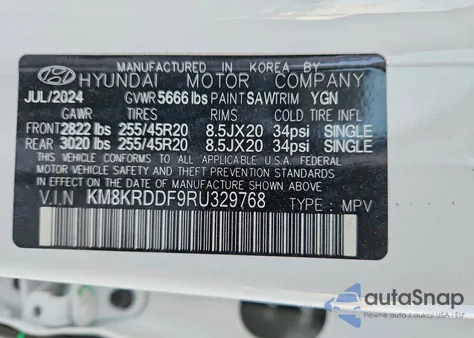 2024 Hyundai Ioniq 5 Limited z USA, uszkodzony, nr VIN KM8KRDDF9RU329768